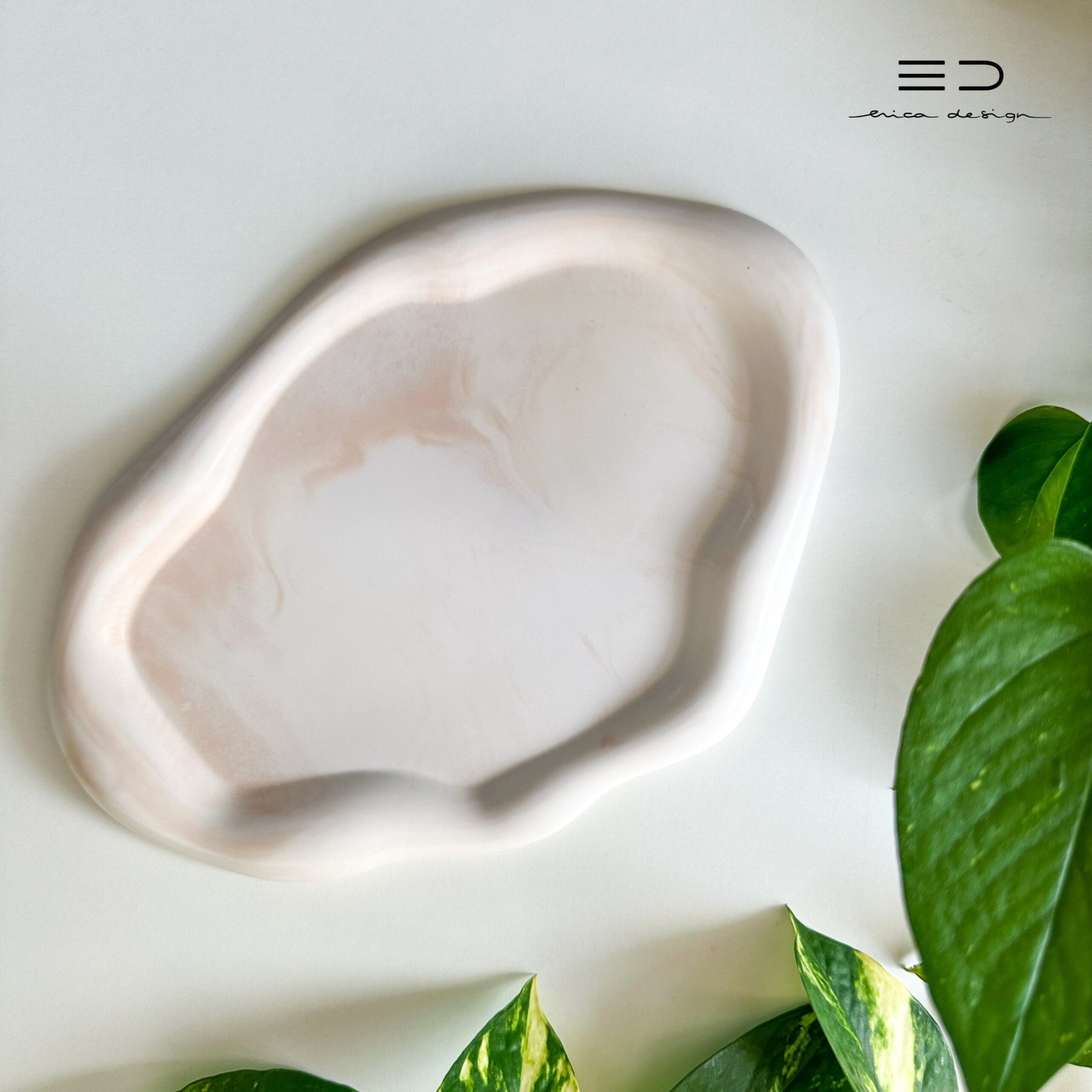 decorative tray wave | beige