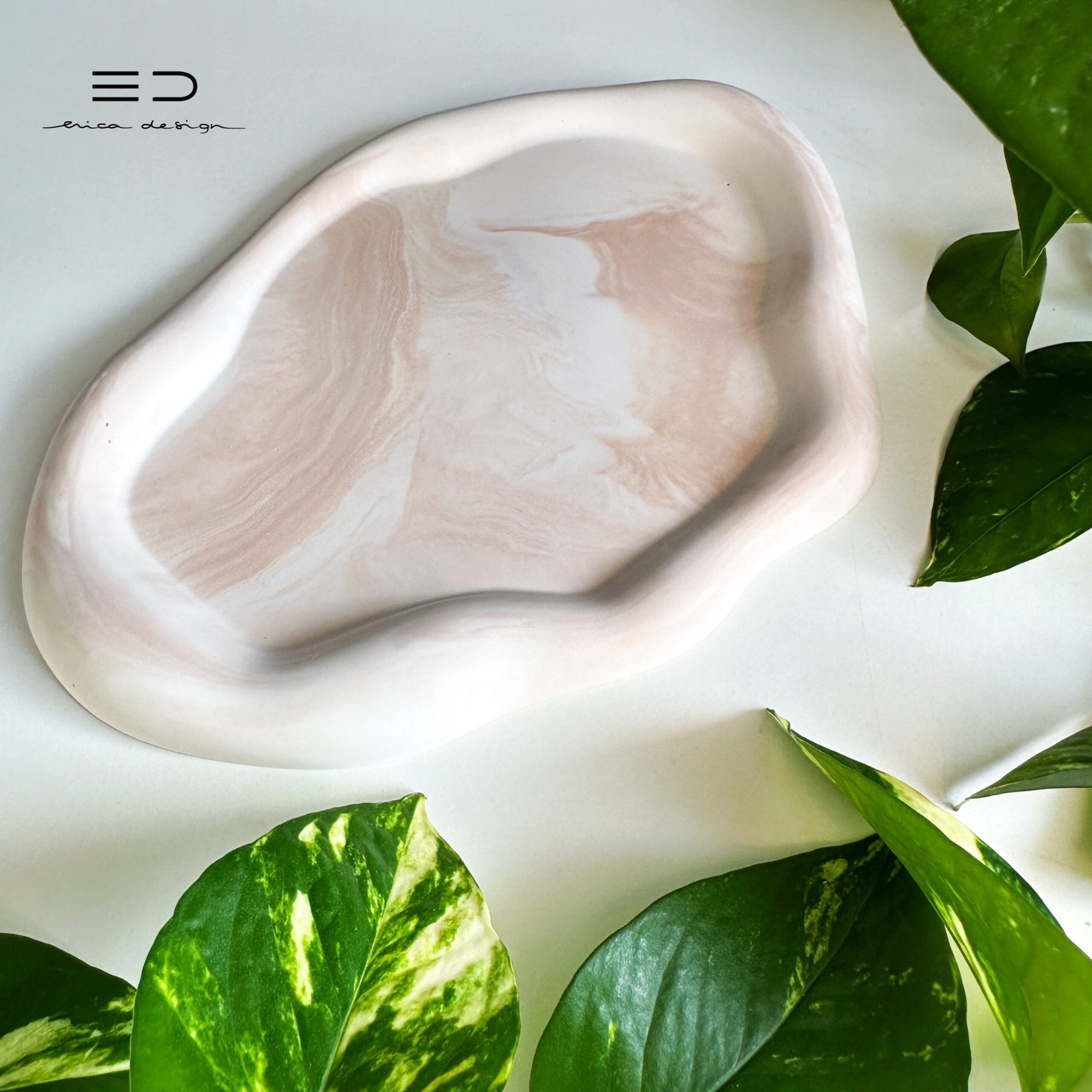 decorative tray wave | beige