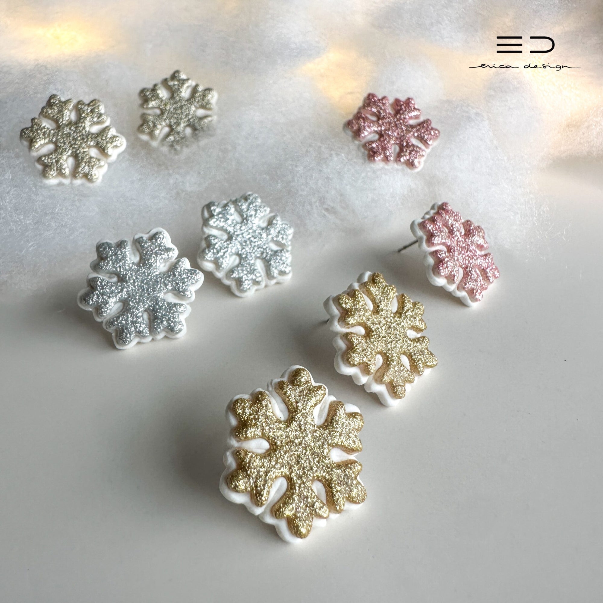 Snowflake Stud Earrings