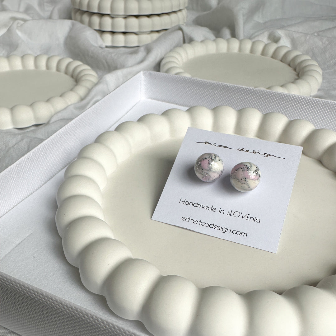 bulb earrings | pink