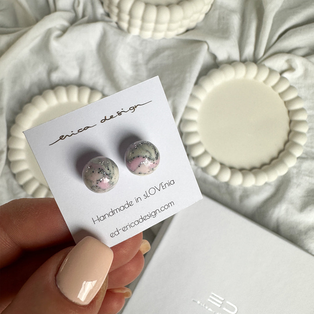 bulb earrings | pink