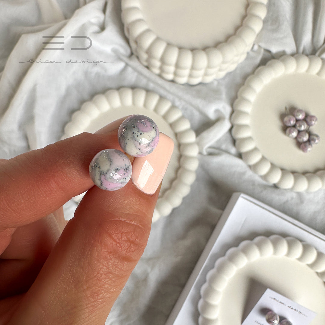 bulb earrings | pink