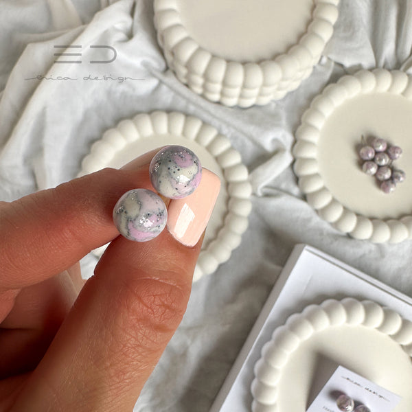 bulb earrings | pink