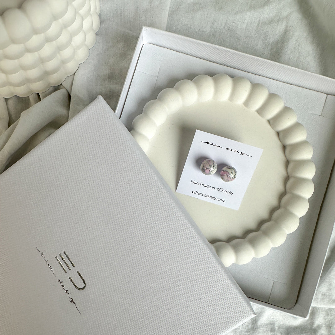 bulb earrings | pink