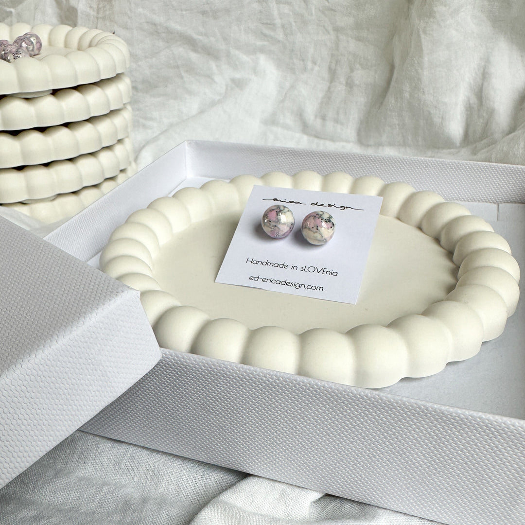 bulb earrings | pink