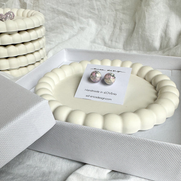 bulb earrings | pink