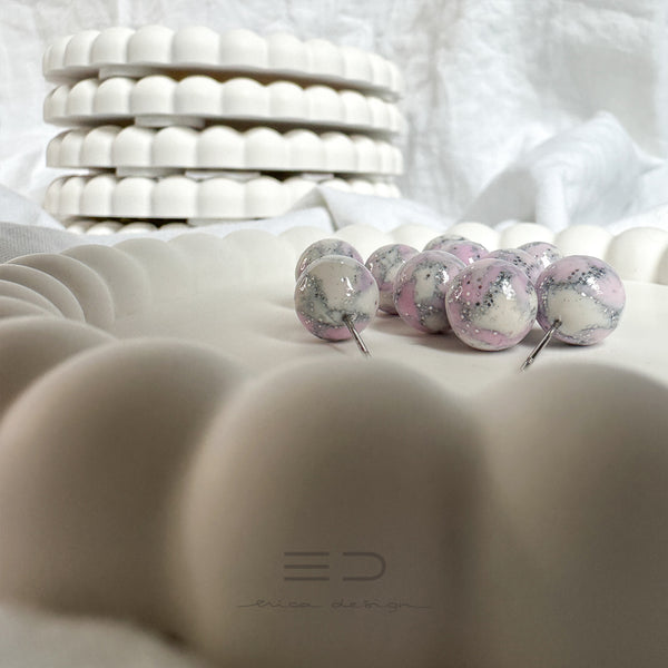 bulb earrings | pink