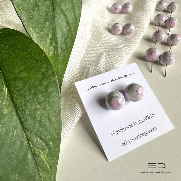 bulb earrings | pink