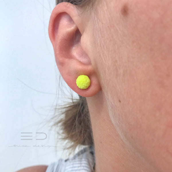 bulb earrings | marble silver glitter