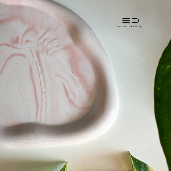 decorative tray wave | pink