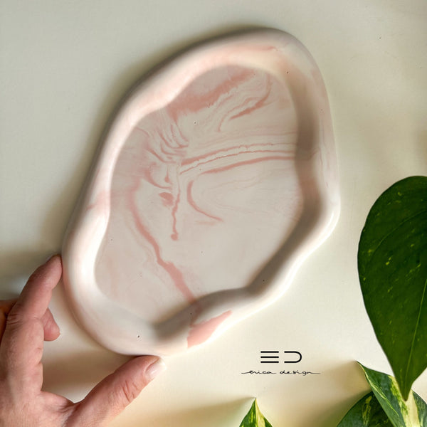 decorative tray wave | pink