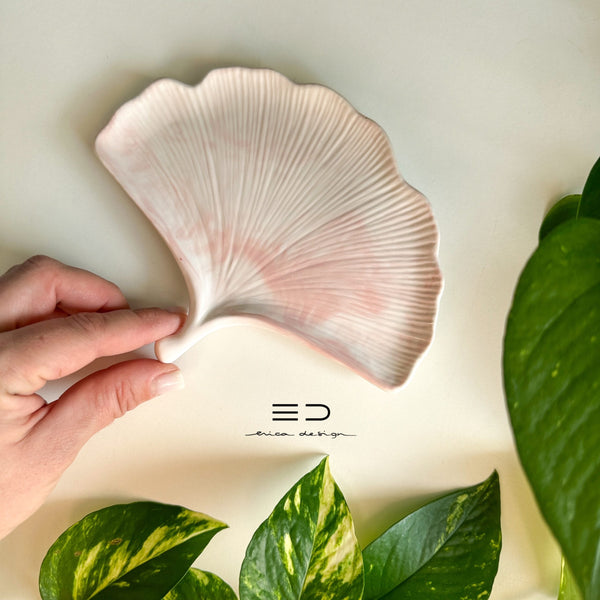 DECORATIVE GINKGO TRAY | PINK