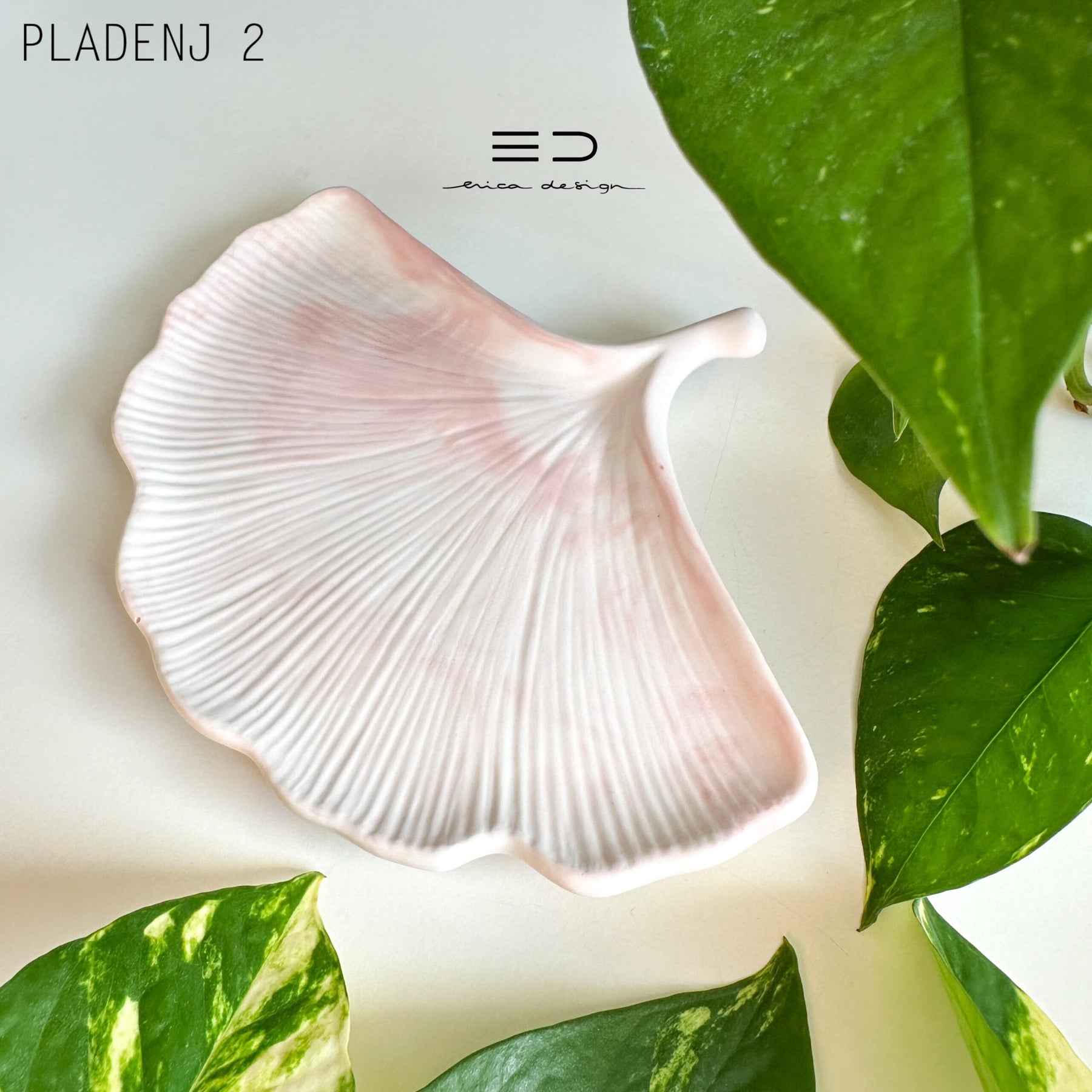 DECORATIVE GINKGO TRAY | PINK