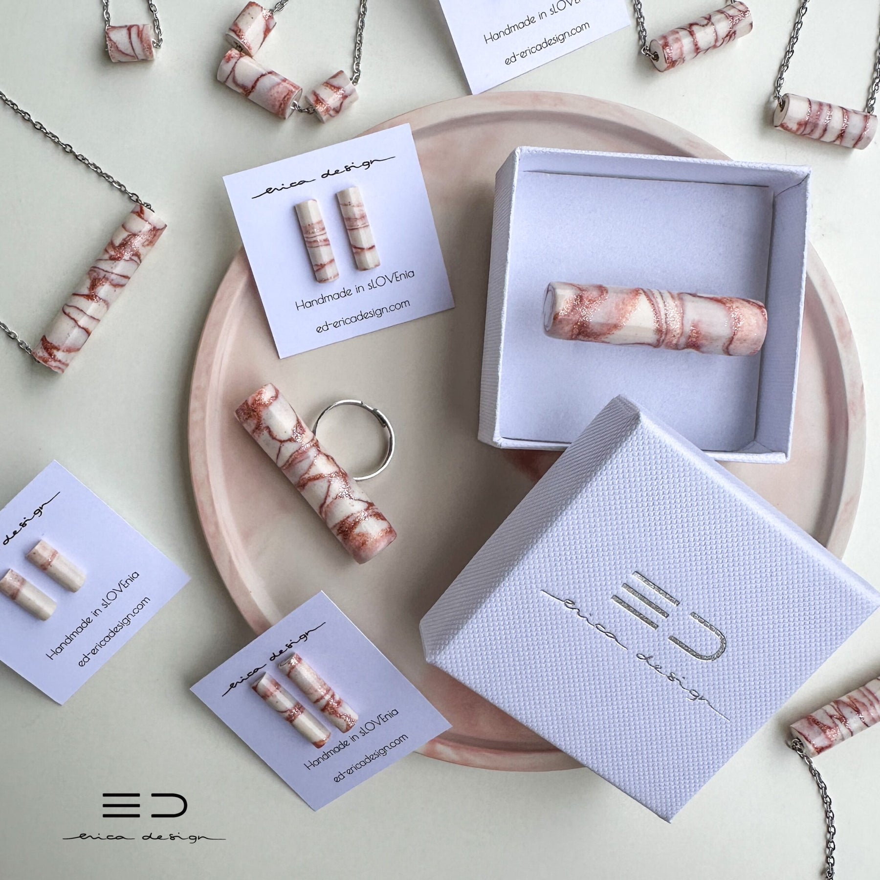 tube | marble with glitter