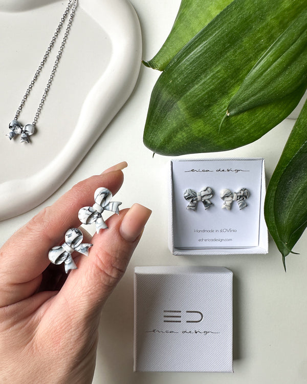 Marble Loop | White - Black