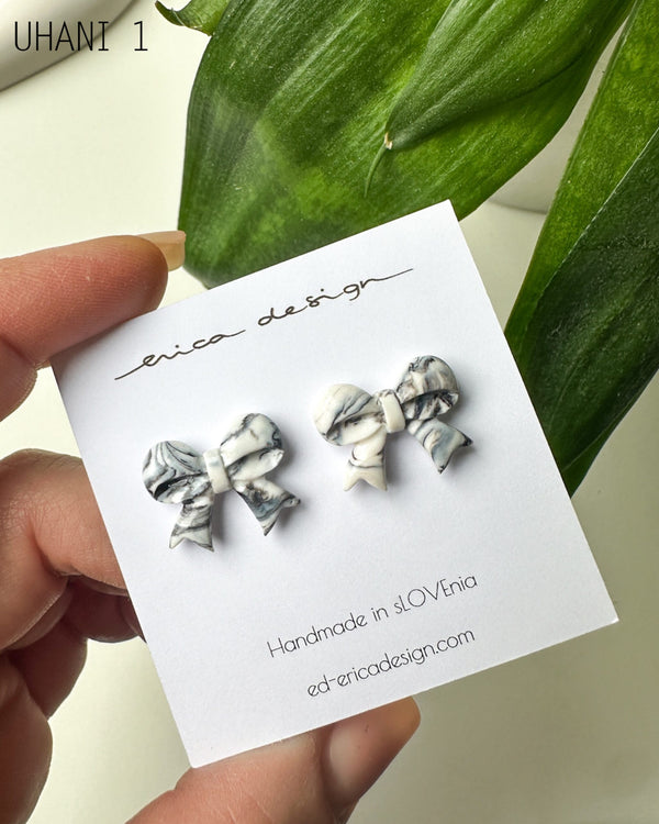 Marble bows | white - black
