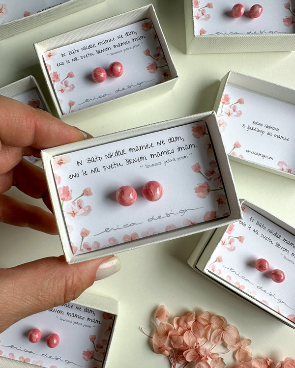 Coffret cadeau pour maman avec un vers | corail