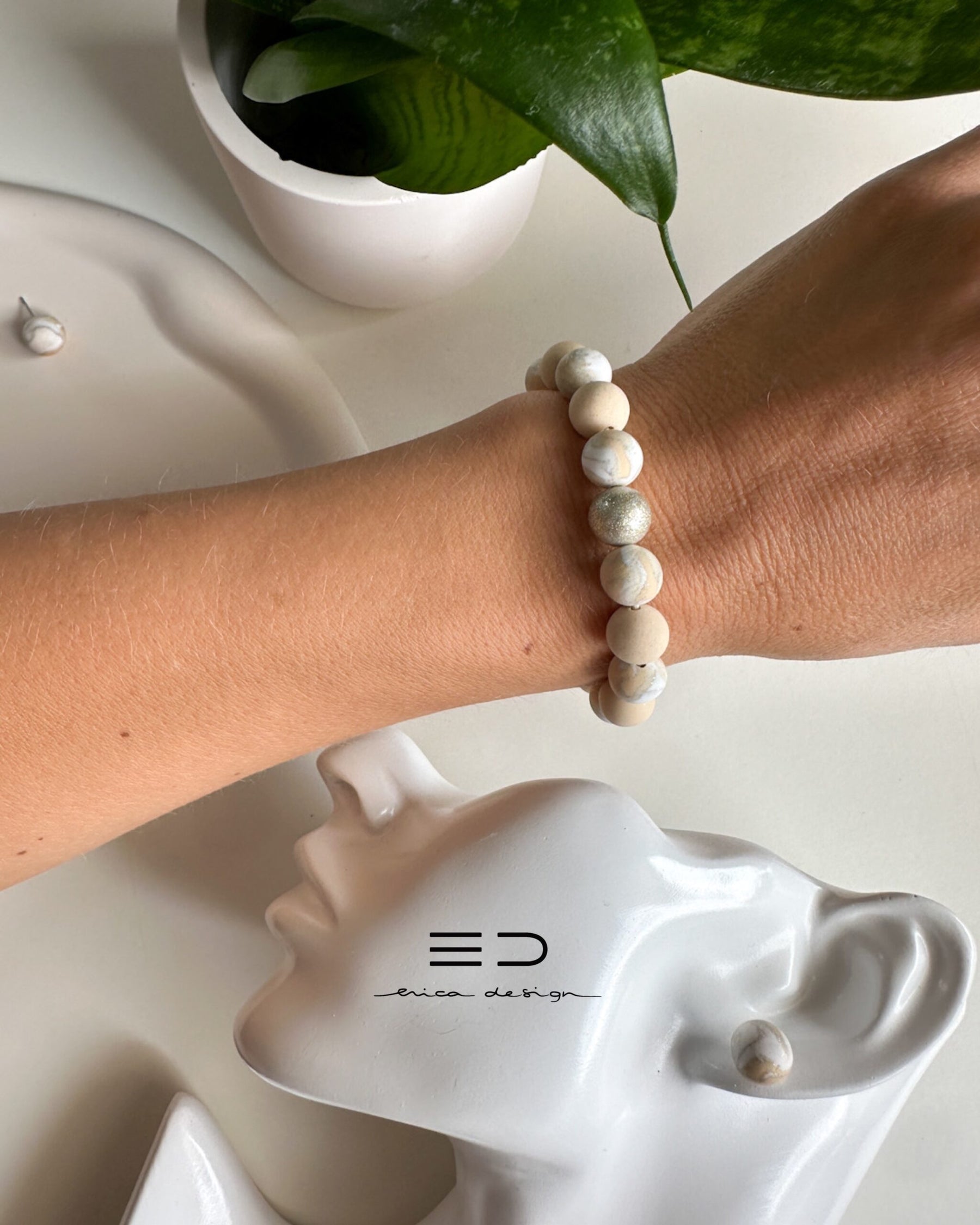 bulb bracelet, earrings | LIMITED EDITION | powdery