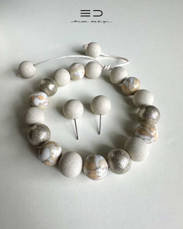 bulb bracelet, studs | LIMITED EDITION | champagne
