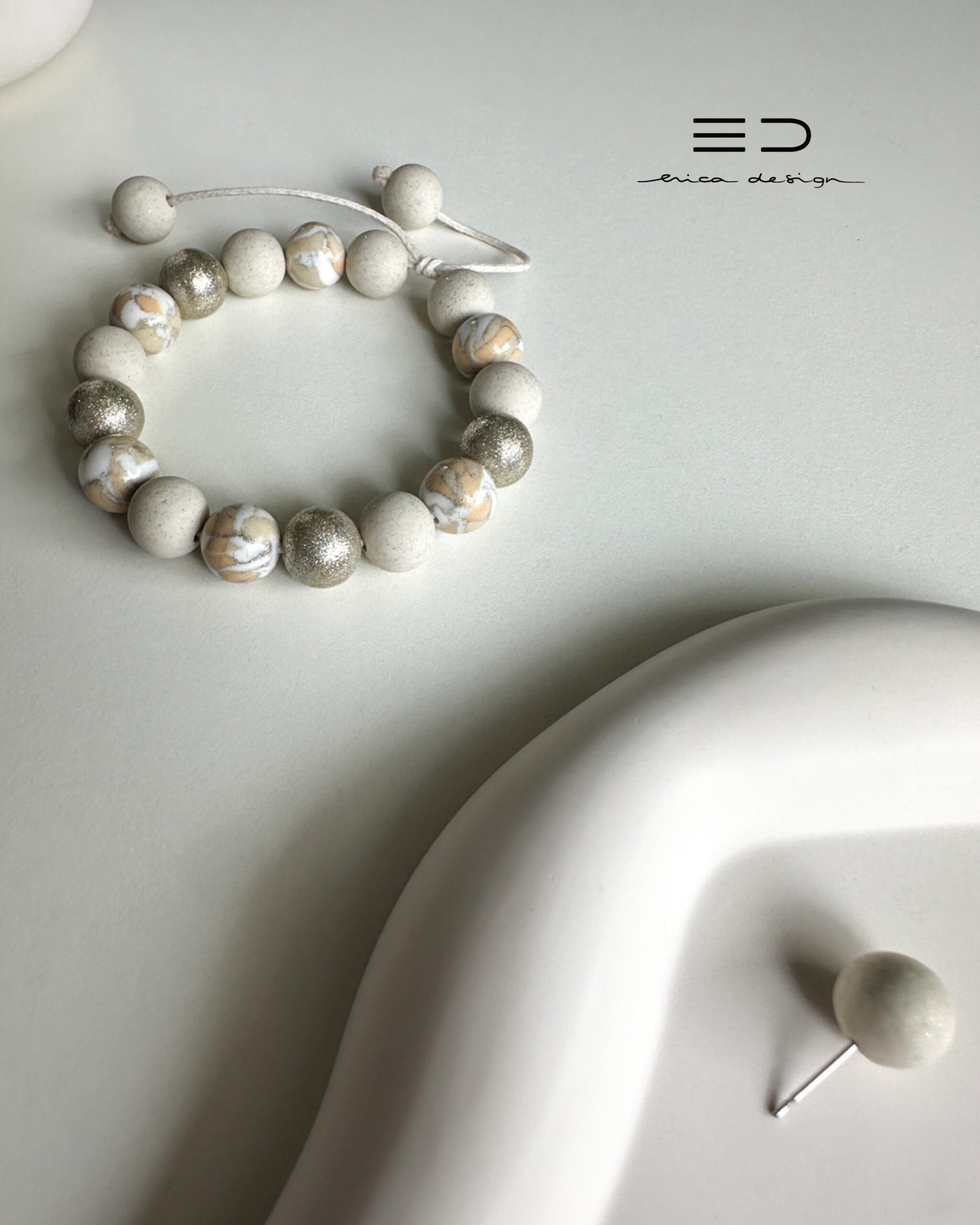 bulb bracelet, studs | LIMITED EDITION | champagne