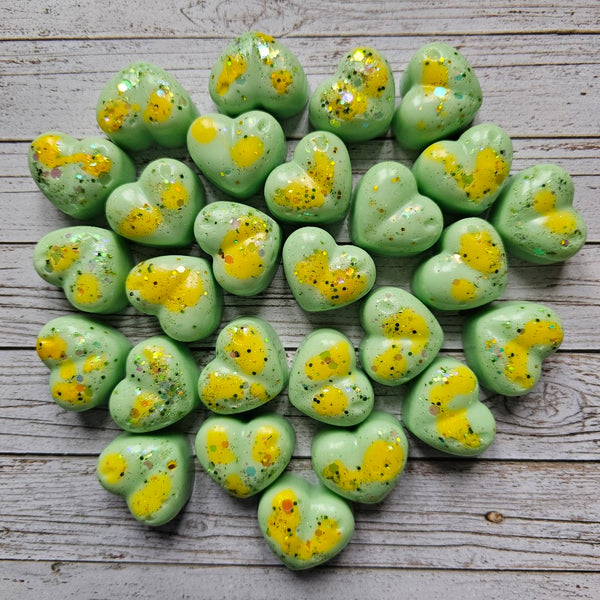 Sweet green hearts, 3 pcs