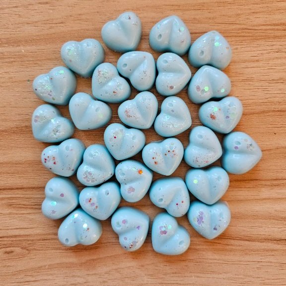 Sandy Beach Hearts, 3 pcs