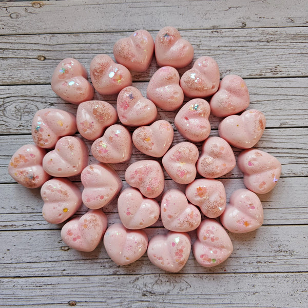 Joyous pink hearts, 3 pcs