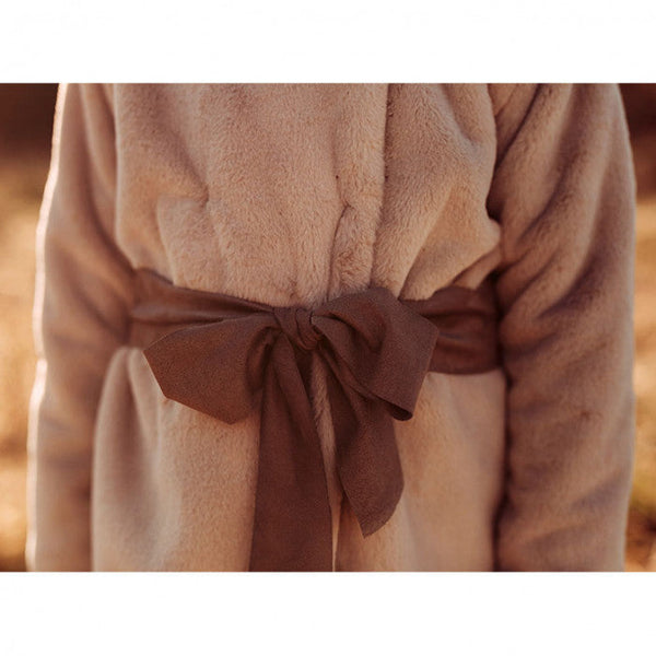 FAUX FUR COAT WITH BELT