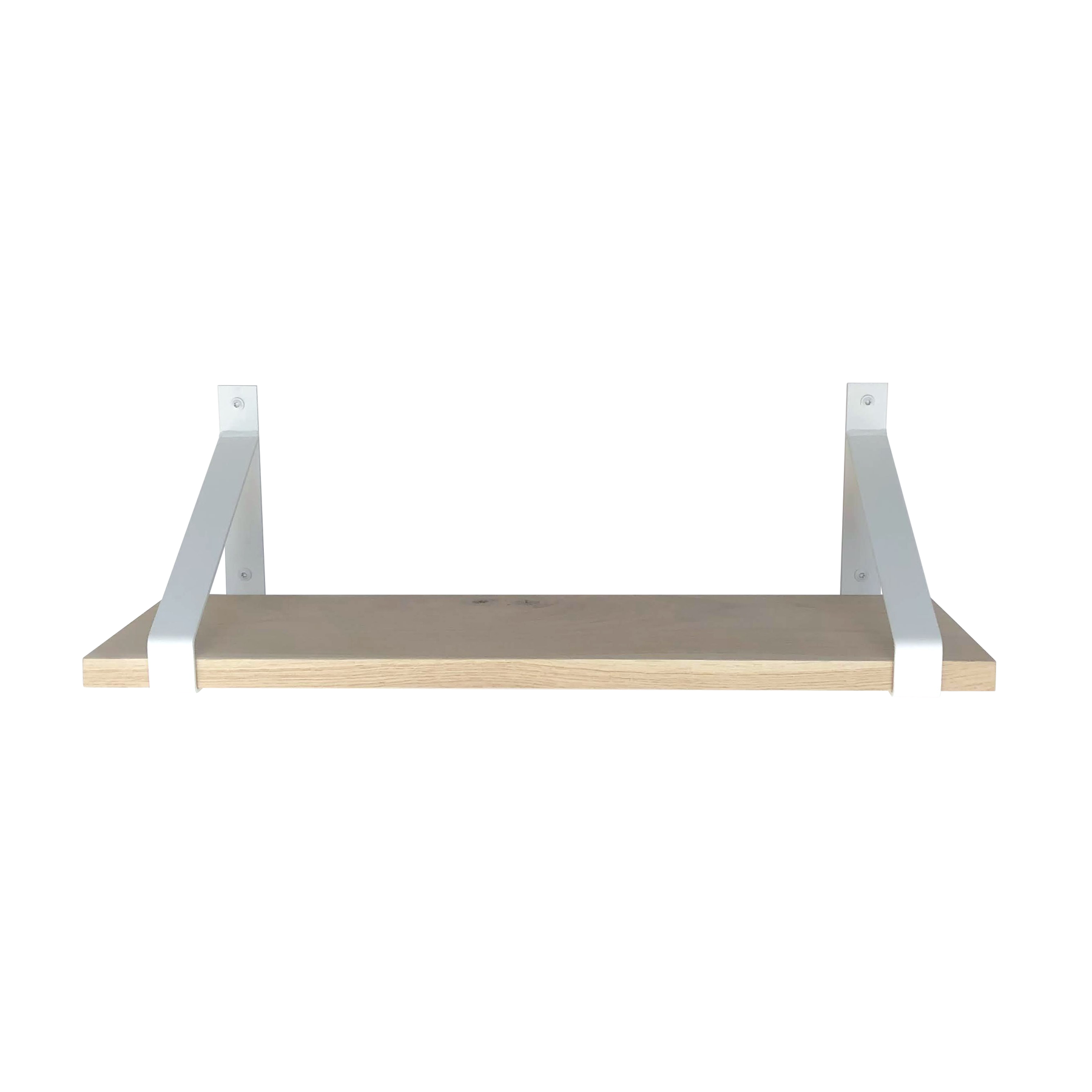 The Industrial Shelf Brackets with Oak Shelf - 20 cm