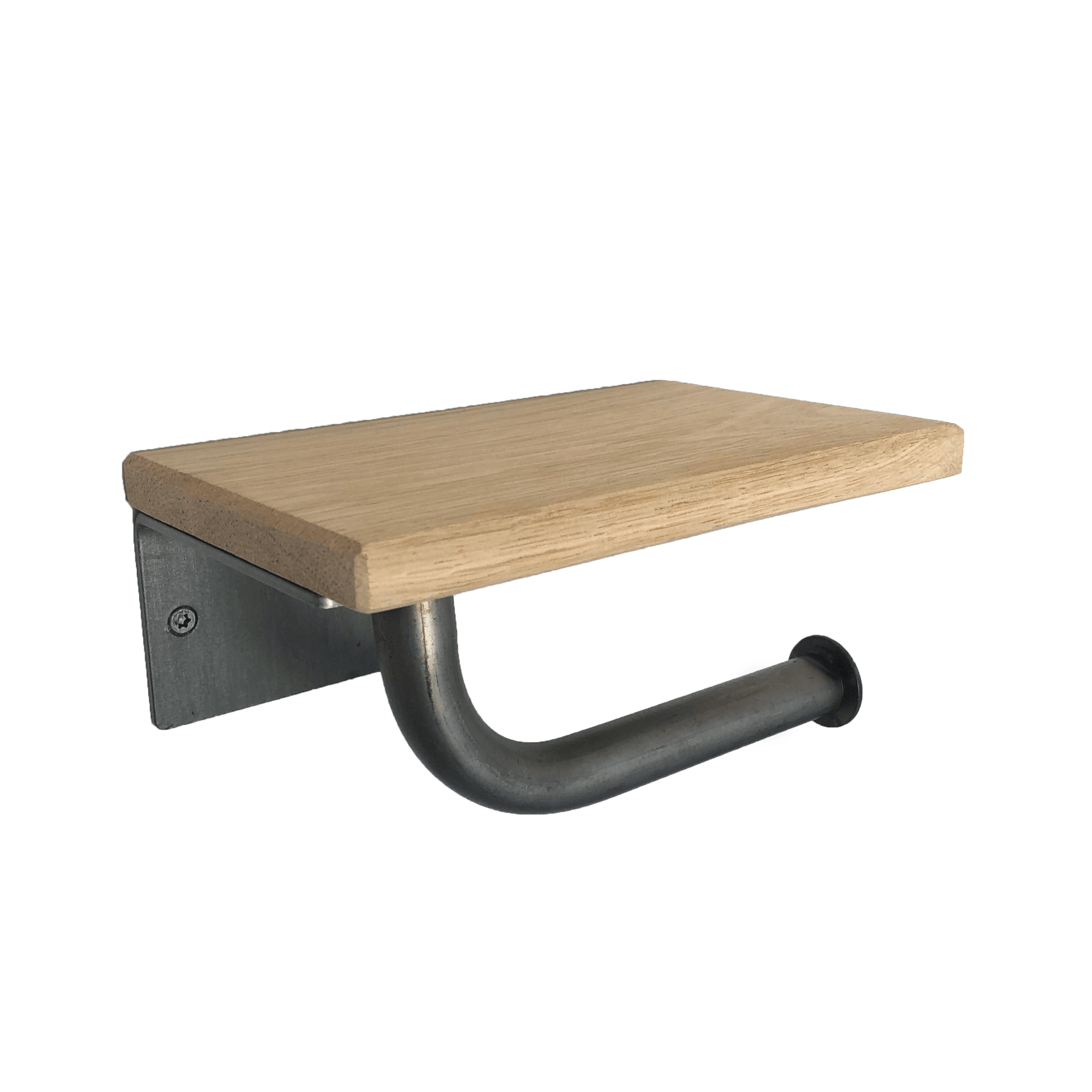 The Smart Toilet Paper Holder Matte White - Light Oak