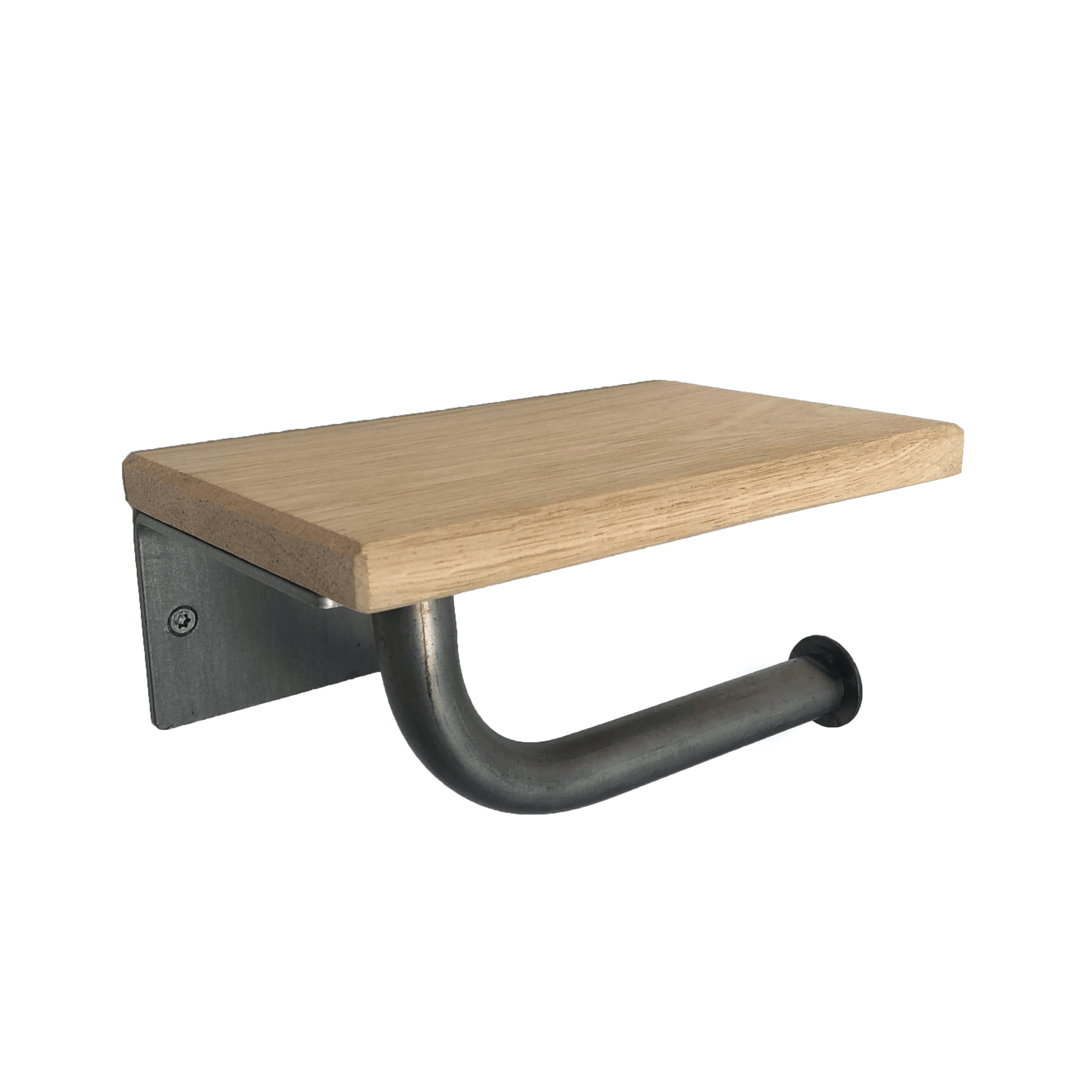 The Smart Toilet Paper Holder Matte White - Light Oak