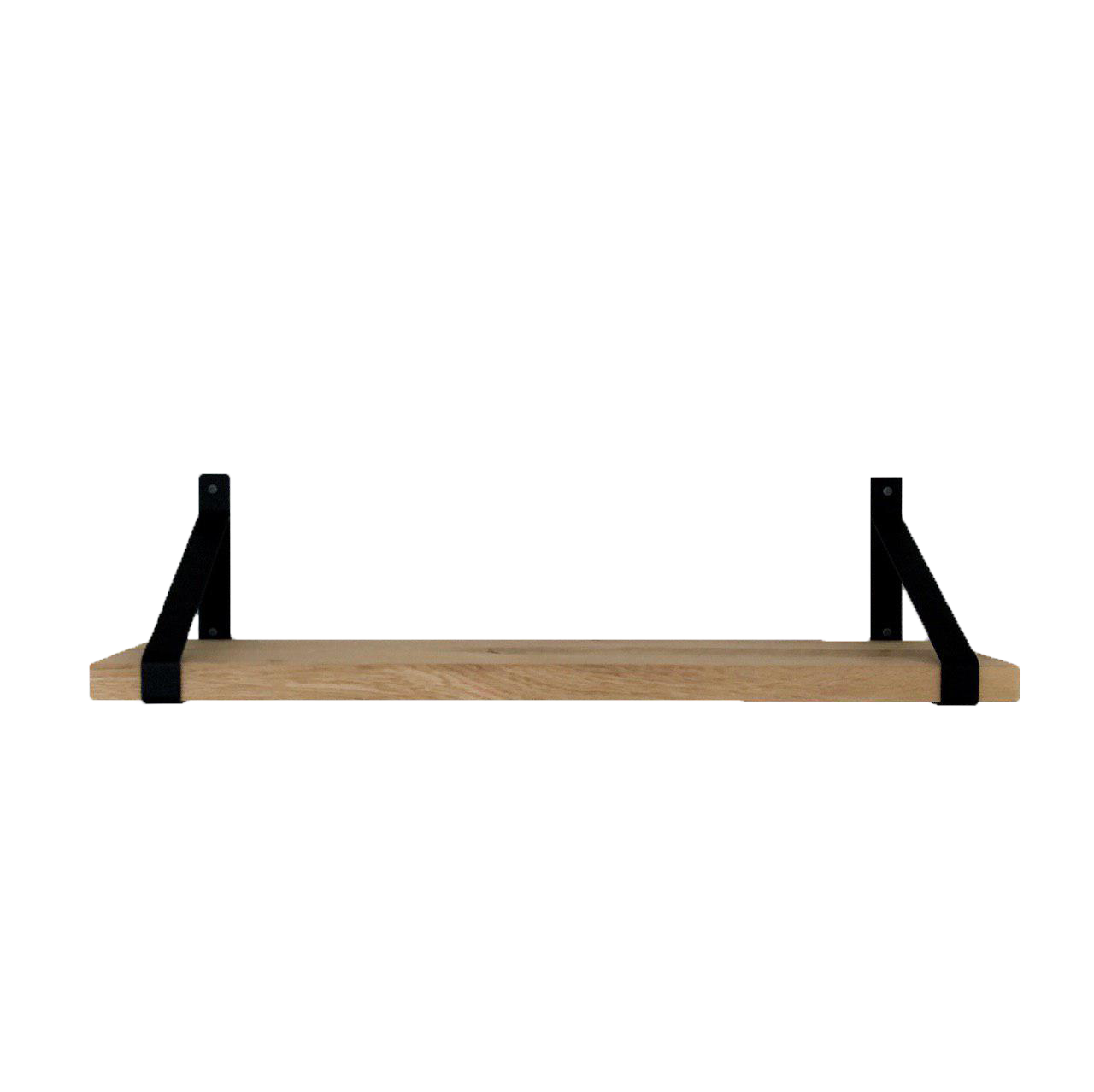 Industrial Shelf Brackets with Oak Shelf - 25 cm