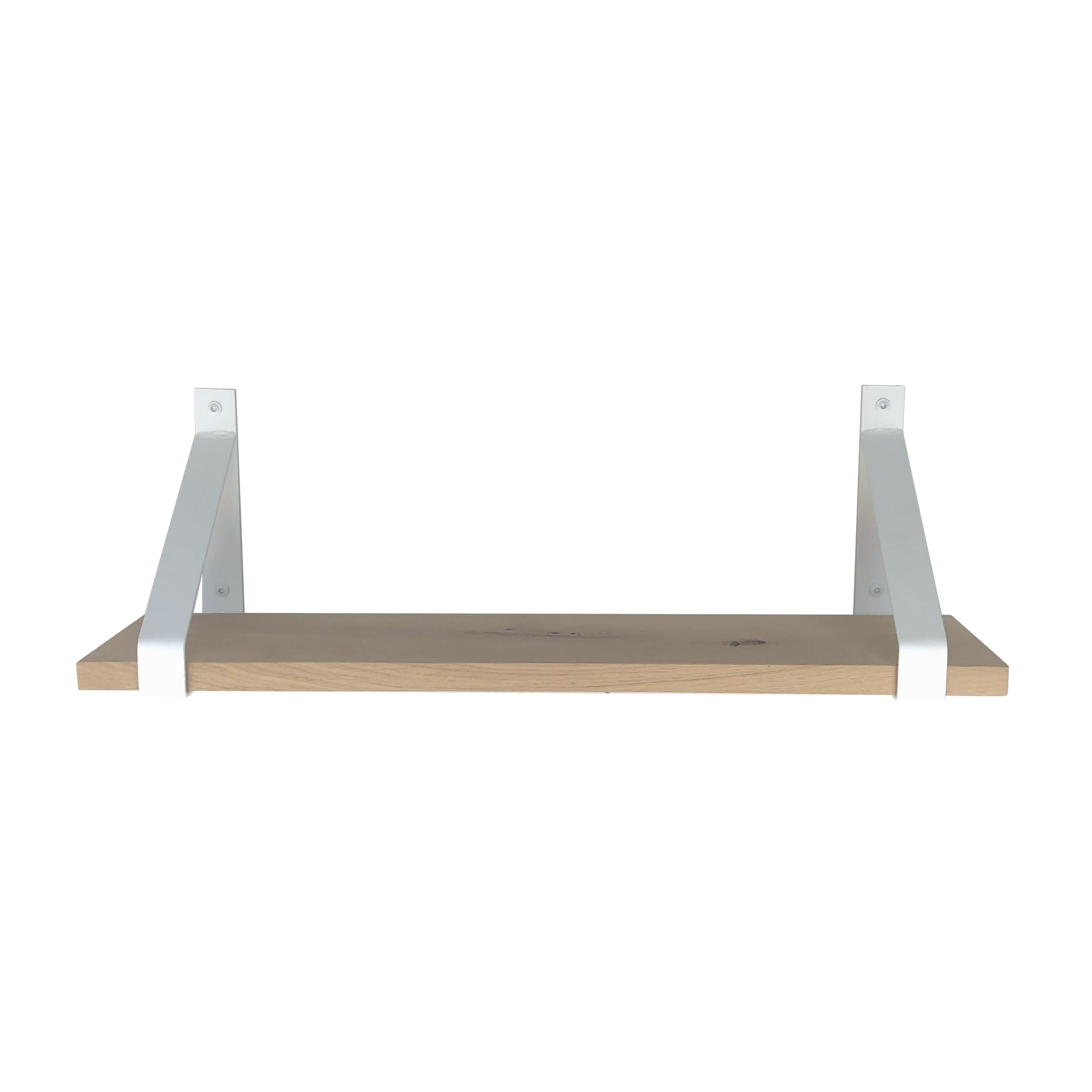 Industrial Shelf Brackets with Oak Shelf - 25 cm