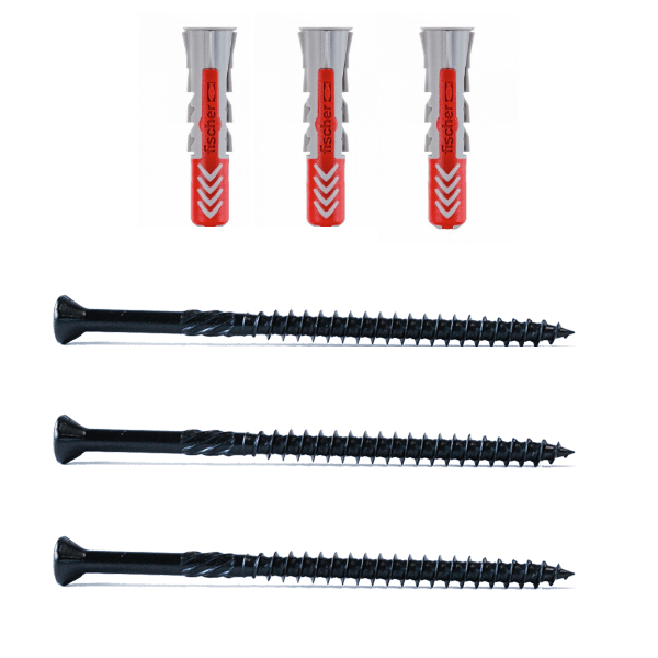 Industrial Hooks Matte Black (Round) - Set