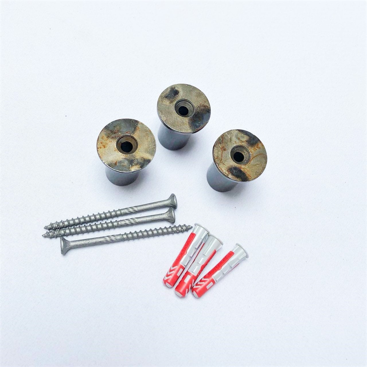 Industriële Haken Glanzend Chroom (Rond) - Set