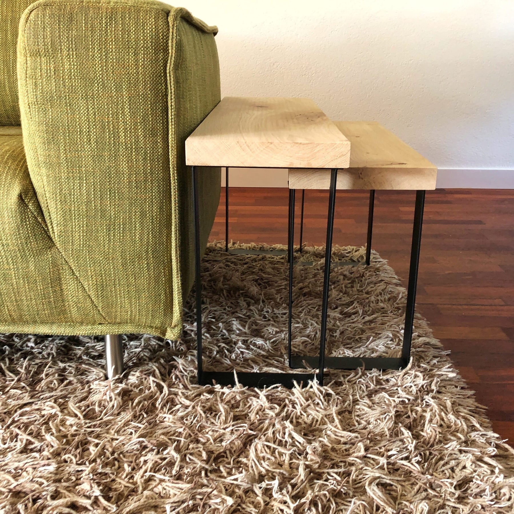 Tables d'appoint intelligentes noires mates (ensemble)