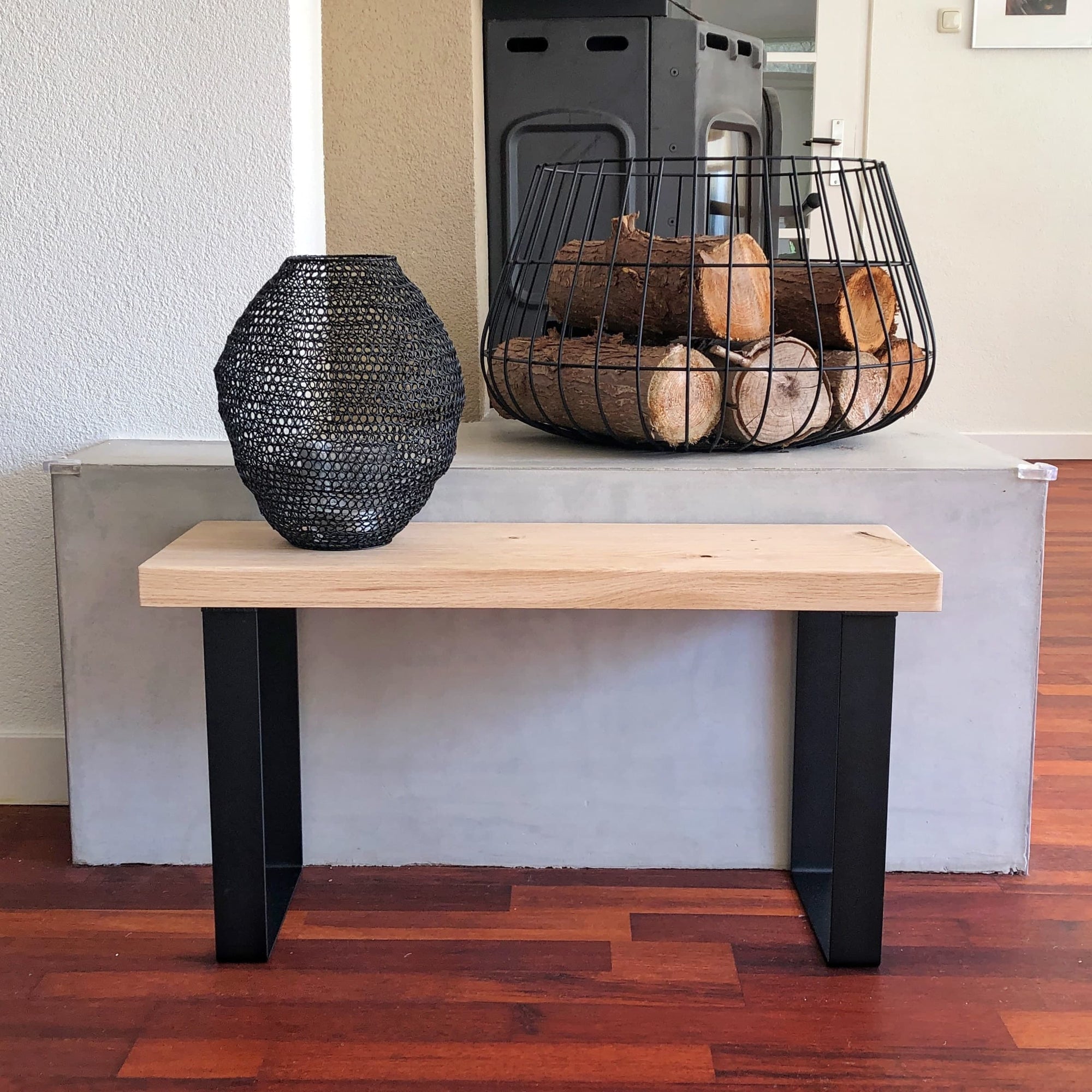 Slimme Bijzettafel Mat Zwart, laag model