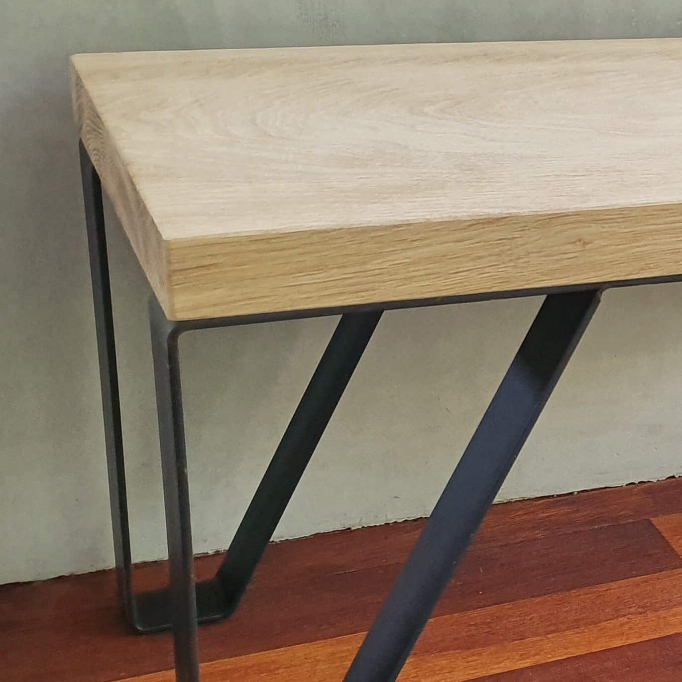 Industrial Side Table Four Legs Matte Clear