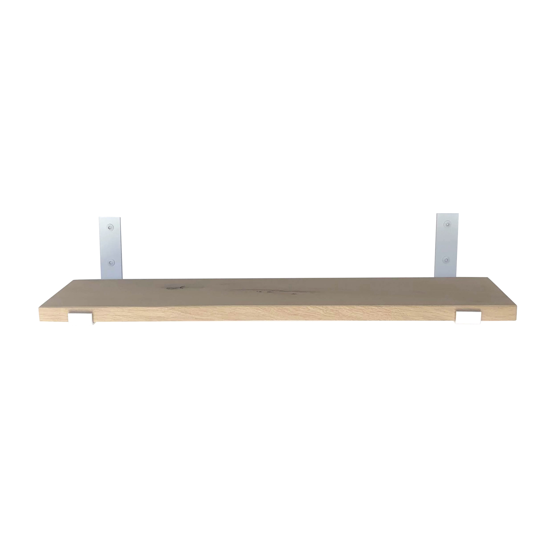 The Industrial L-shaped Shelf Brackets UP with Oak Shelf - 20 cm