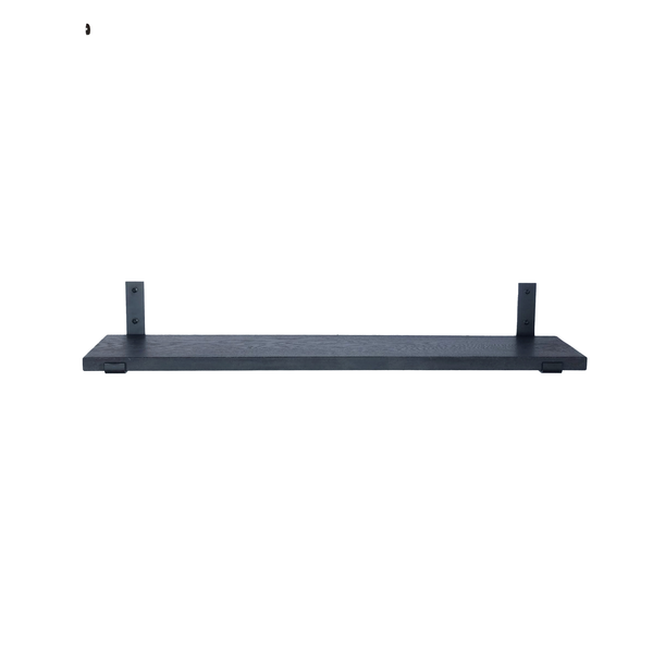 The Industrial L-shaped Shelf Brackets UP with Oak Shelf - 20 cm