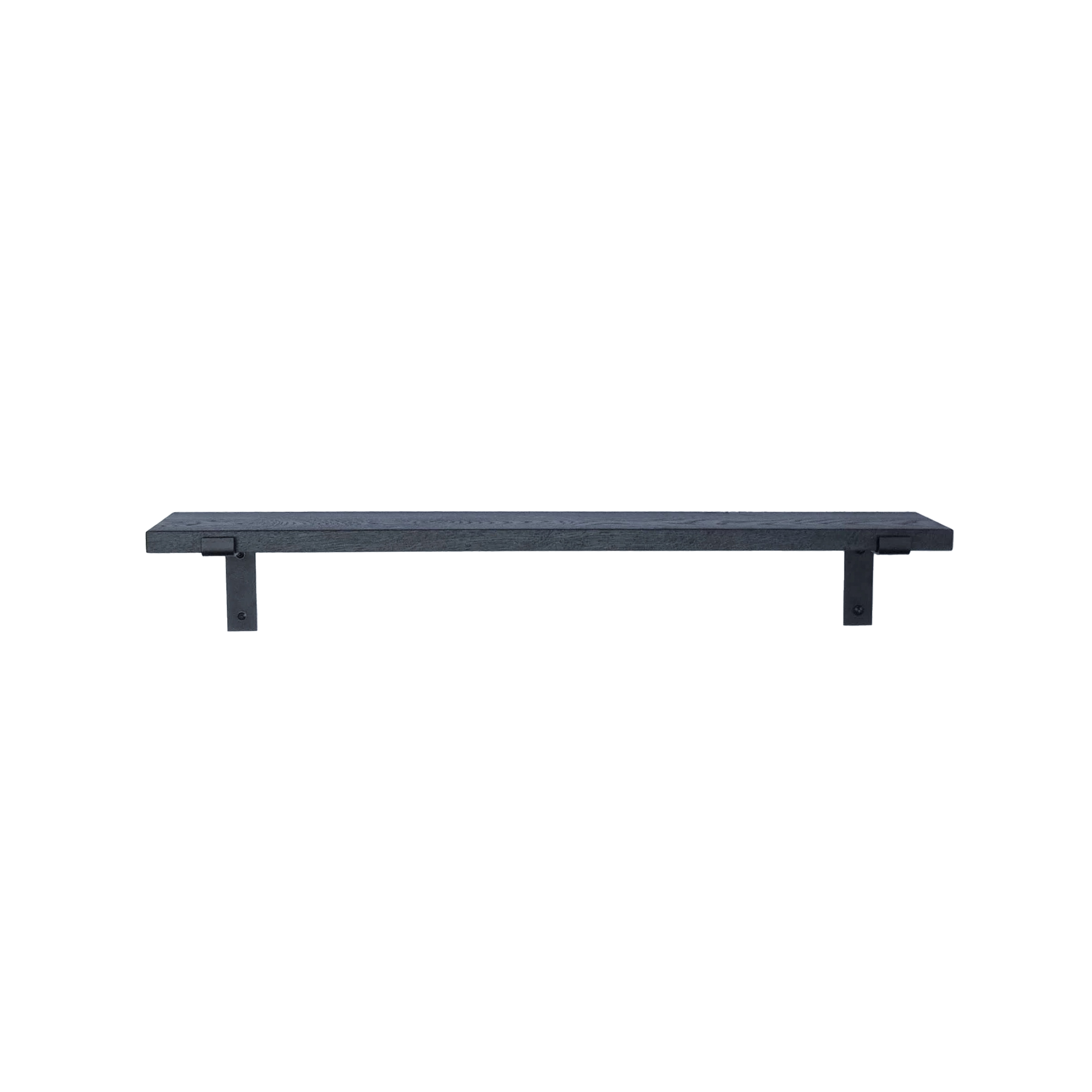 The Industrial L-shaped Shelf Brackets with Oak Shelf - 15 cm