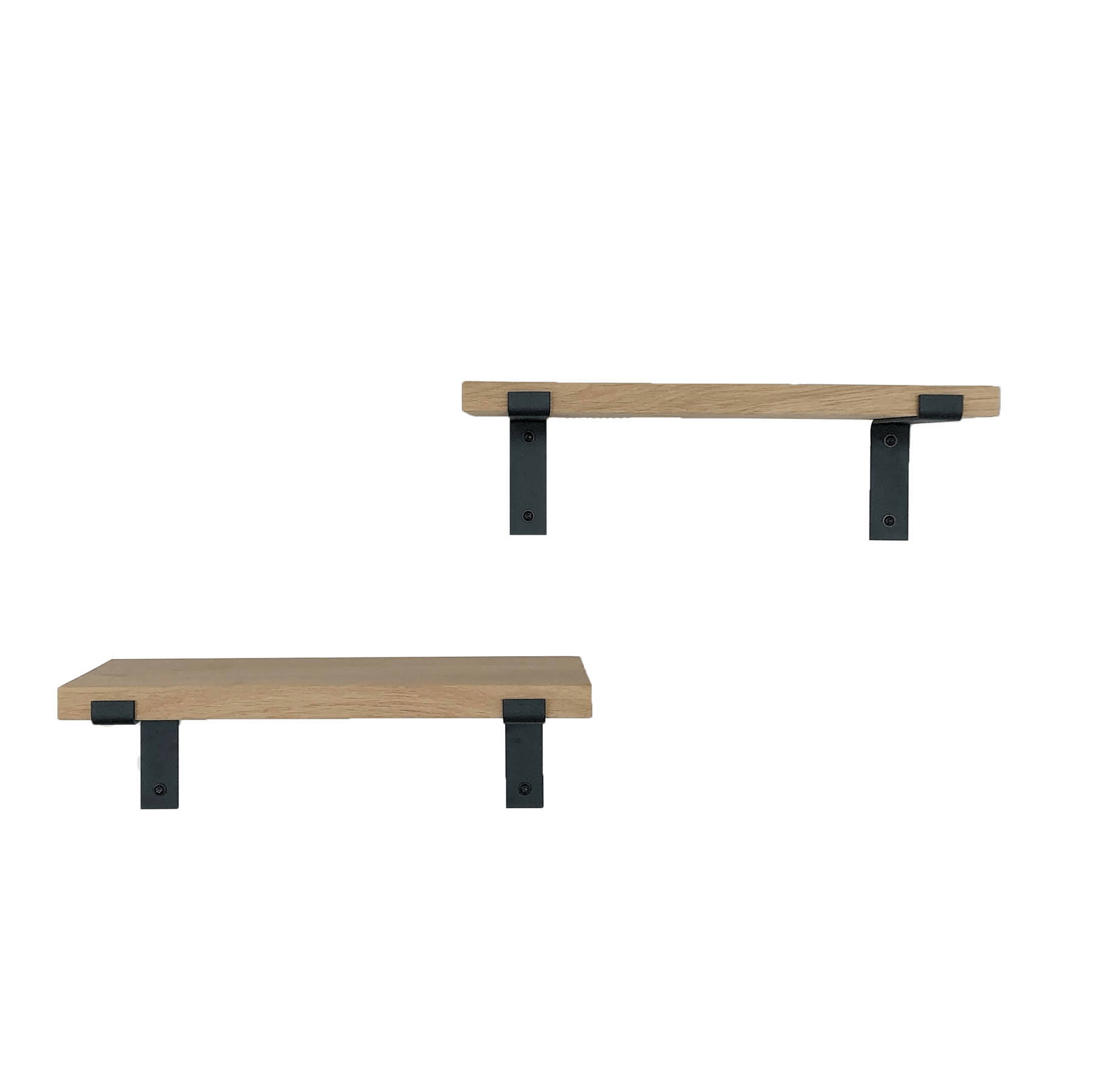 Price Stopper: Two wall shelves with brackets starting from 100 euros!