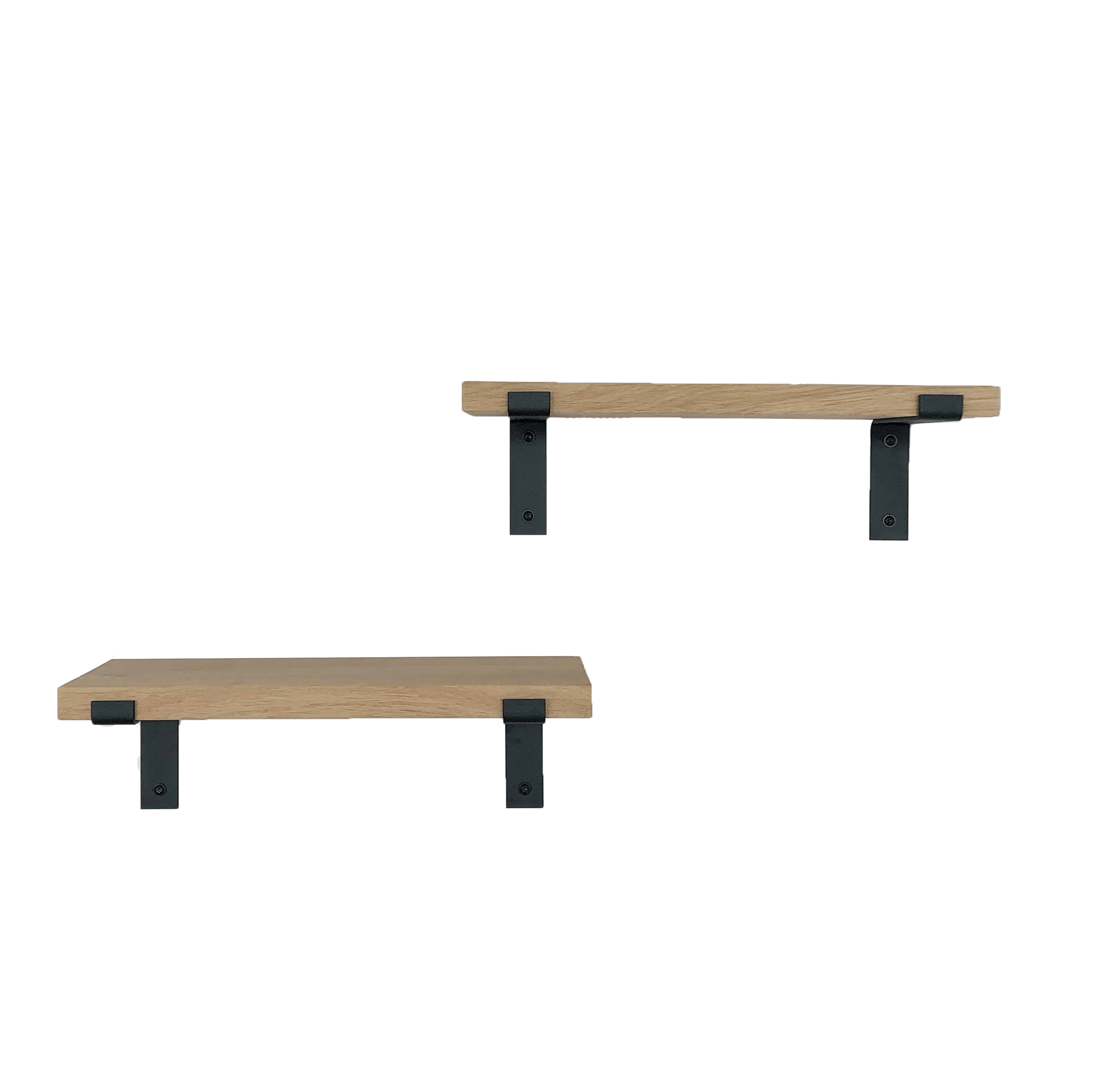 Price Stopper: Two wall shelves with brackets starting from 100 euros!