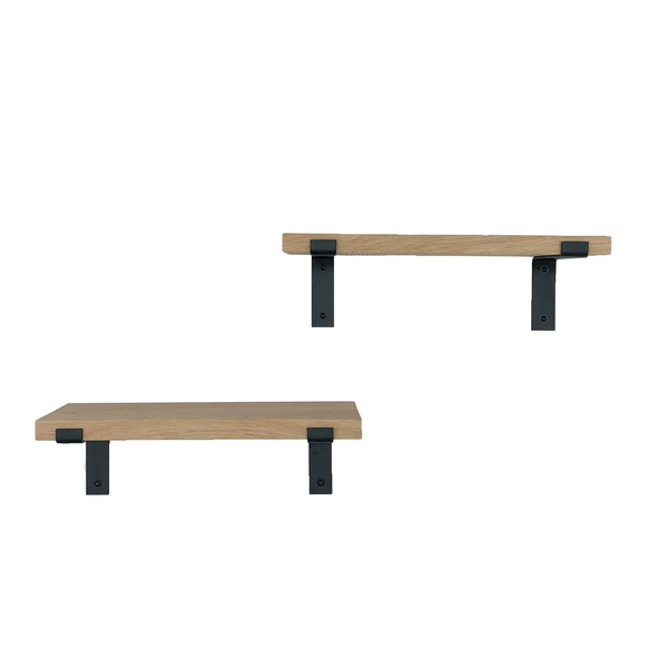 Price Stopper: Two wall shelves with brackets starting from 100 euros!