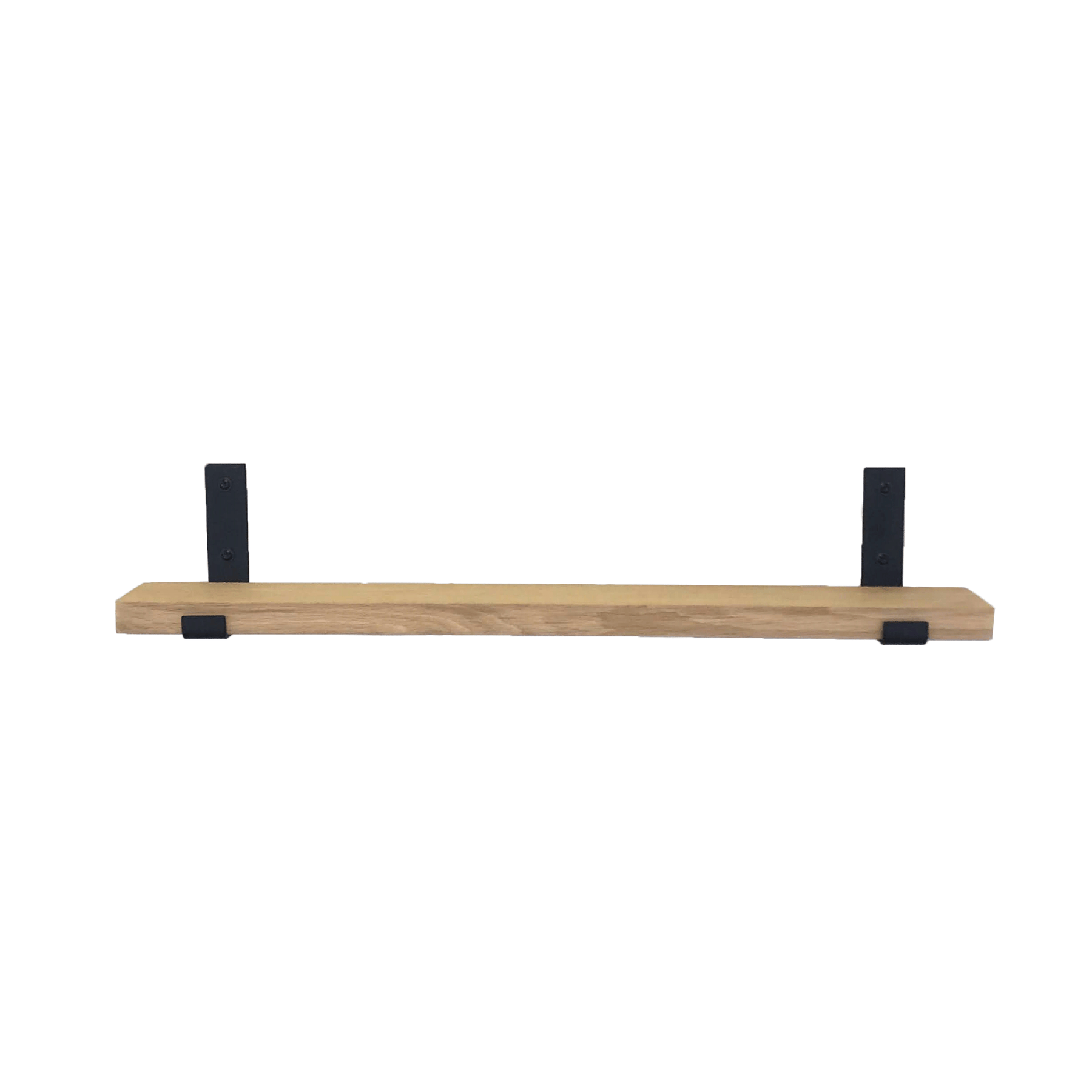 The Industrial L-shaped Shelf Brackets UP with Oak Shelf – 10 cm