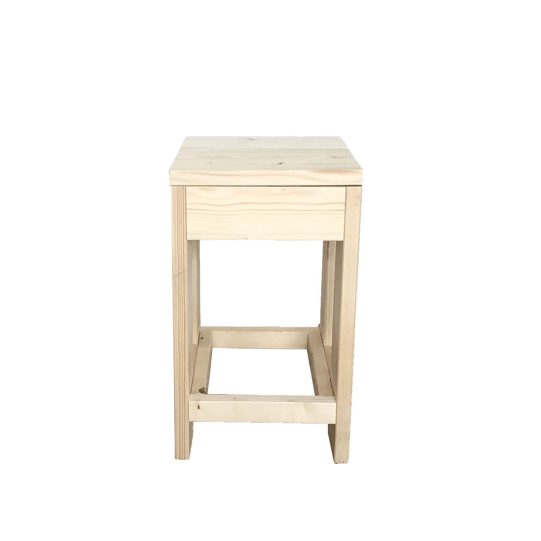 Taburete de balcón bajo de madera - 55 cm