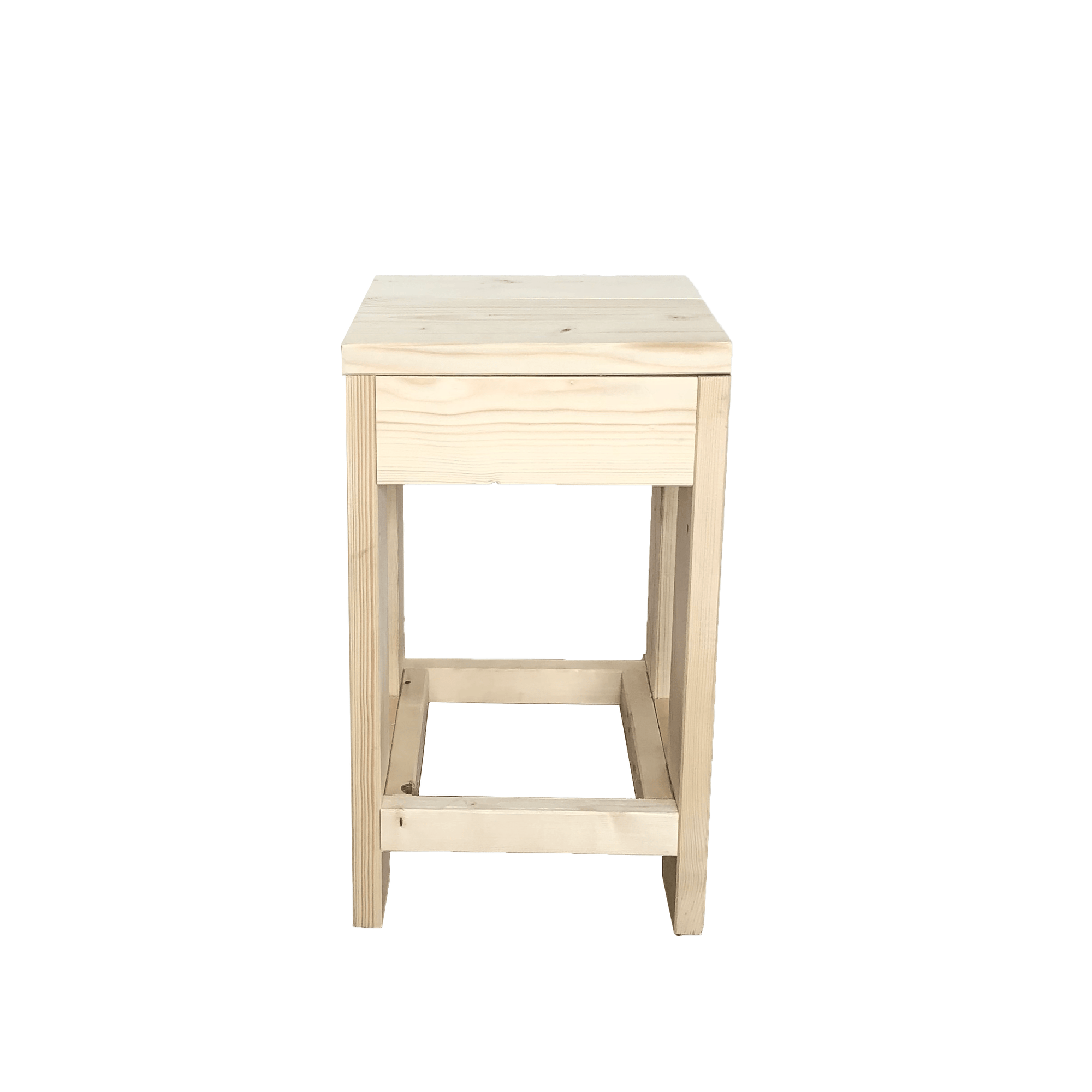 Taburete de balcón bajo de madera - 55 cm