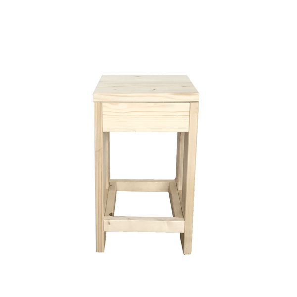 Taburete de balcón bajo de madera - 55 cm