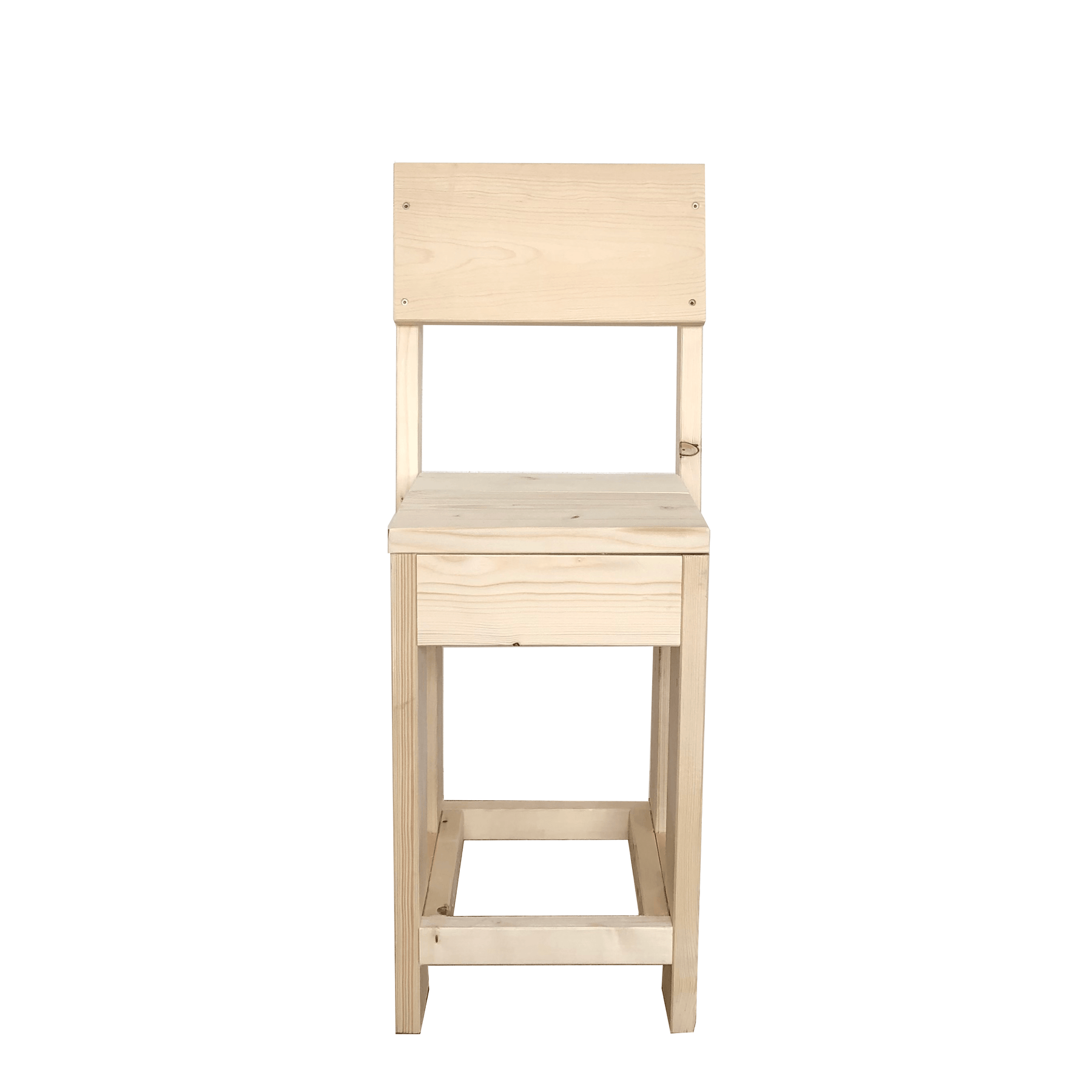 Taburete de balcón bajo de madera - 55 cm