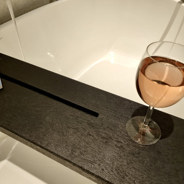 Badplank zwart detail